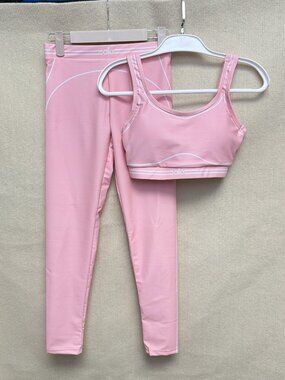 ALO Pink Tank Top & Pants — Size S